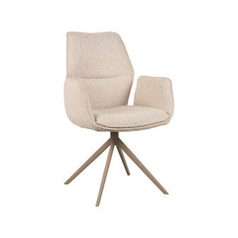 LABEL51 Eetkamerstoel Mellow - Naturel - Boucle