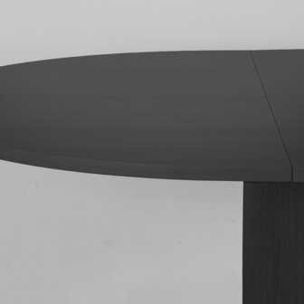 LABEL51 Eetkamertafel Oliva - Zwart - Eiken - 150-200 cm - Uitschuifbaar