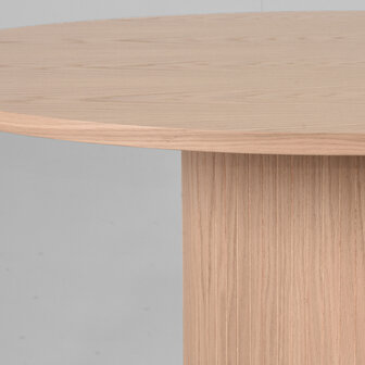 LABEL51 Eetkamertafel Oliva - Naturel - Eiken - 130 cm - Rond