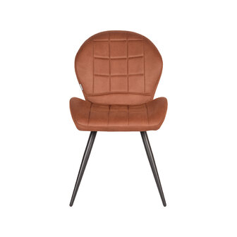 LABEL51 Eetkamerstoel Sil - Cognac - Microfiber