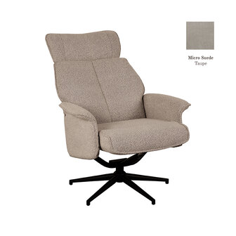 LABEL51 Fauteuil Verdal - Taupe - Micro Suede