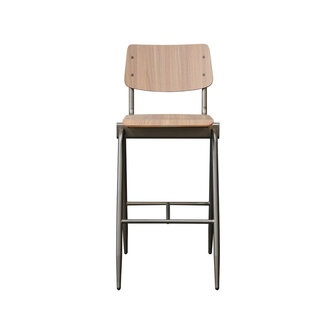 LABEL51 Barkruk Solid - Walnoot - Hout - Zithoogte 86