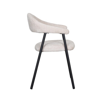 LABEL51 Eetkamerstoel Amaze - Naturel - Elite - Black Frame