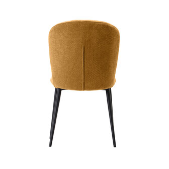 LABEL51 Eetkamerstoel Vino - Mustard - Elite - Black Frame