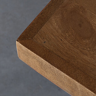 LABEL51 Eetkamertafel Tafelblad Straight Edge - Nature - Mangohout - 70 cm Straight