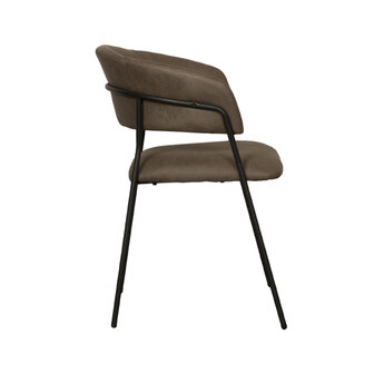 LABEL51 Eetkamerstoel Luuk - Moss - Micro Suede - Black Frame