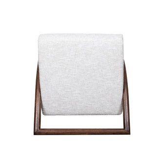 LABEL51 Fauteuil Viggo - Naturel - Boucle - Walnoot onderstel