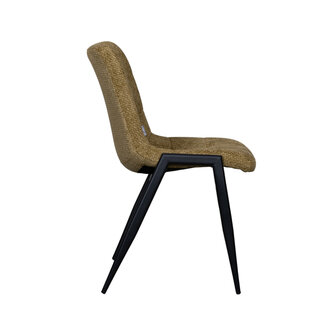 LABEL51 Eetkamerstoel Noor - Mustard - Elite - Black Frame