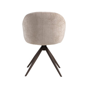 LABEL51 Eetkamerstoel Fiby - Clay - Elite - Brons Metalen Frame