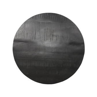 LABEL51 Eetkamertafel Tafelblad Sloppy Edge - Zwart - Mangohout - 70 cm - Rond Sloppy