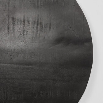 LABEL51 Eetkamertafel Tafelblad Sloppy Edge - Zwart - Mangohout - 70 cm - Rond Sloppy