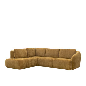 LABEL51 Hoekbank Matteo - Dark Honey - Maloy - Links Voorstaand