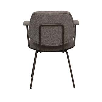 LABEL51 Eetkamerstoel Loreto - Mushroom - Royal Boucle - Brons Metalen Frame