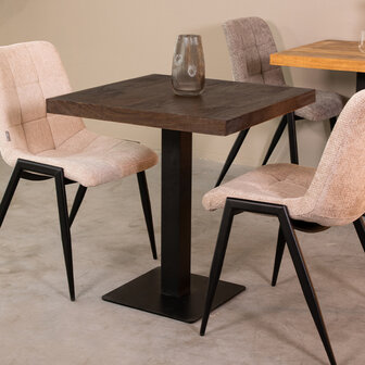 LABEL51 Eetkamertafel Tafelblad Straight Edge - Espresso - Mangohout - 70 cm Straight