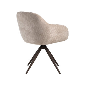 LABEL51 Eetkamerstoel Esma - Clay - Elite - Brons Metalen Frame