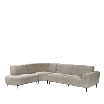 LABEL51 Fauteuil Mauro - Mushroom - Royal Boucle - Links Voorstaand