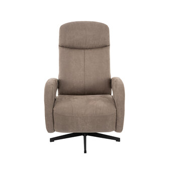 LABEL51 Fauteuil Esbjerg - Taupe - Micro Suede - Manueel Verstelbaar