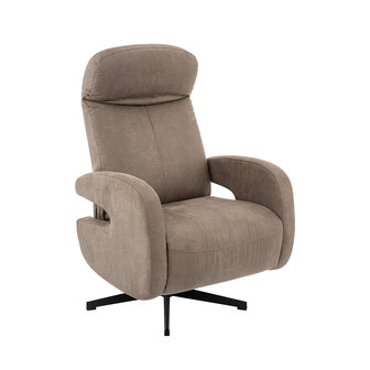 LABEL51 Fauteuil Esbjerg - Taupe - Micro Suede - Manueel Verstelbaar