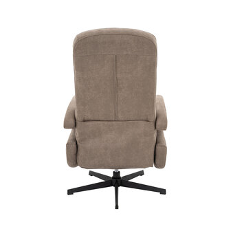 LABEL51 Fauteuil Esbjerg - Taupe - Micro Suede - Manueel Verstelbaar