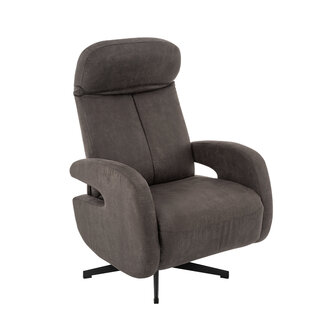 LABEL51 Fauteuil Esbjerg - Antraciet - Micro Suede - Manueel Verstelbaar