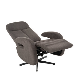 LABEL51 Fauteuil Esbjerg - Antraciet - Micro Suede - Manueel Verstelbaar