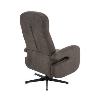 LABEL51 Fauteuil Esbjerg - Antraciet - Micro Suede - Manueel Verstelbaar