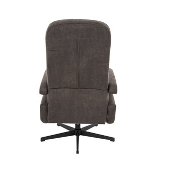 LABEL51 Fauteuil Esbjerg - Antraciet - Micro Suede - Manueel Verstelbaar