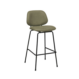 LABEL51 Barkruk Bello - Moss - Micro Suede - Hoog