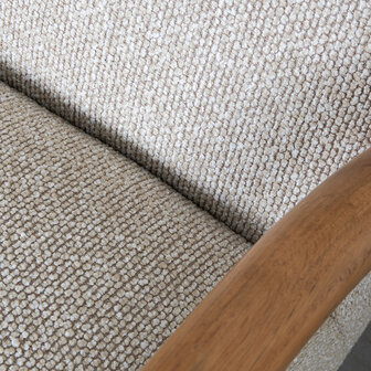 LABEL51 Fauteuil Viggo - Naturel - Royal Boucle - Naturel Houten Frame