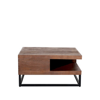 LABEL51 Salontafel Cube - Nature Smooth - Mangohout - 80 cm