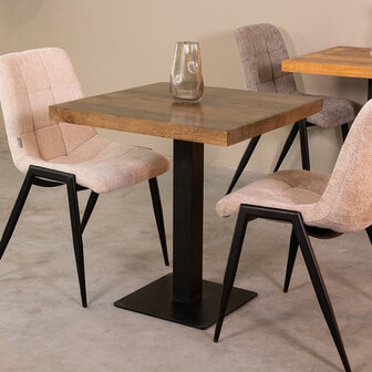 LABEL51 Eetkamertafel Tafelblad Straight Edge - Nature Smooth - Mangohout - 70 cm Straight