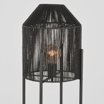 LABEL51 Vloerlamp Ibiza - Zwart - Jute - 1-Lichts