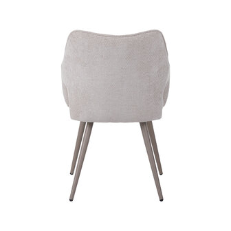 LABEL51 Eetkamerstoel Stan - Naturel - Elite - Taupe Metalen Frame