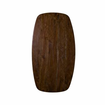 LABEL51 Eetkamertafel Tafelblad Deens Ovaal - Espresso - Mangohout - 160 cm - Deens Ovaal