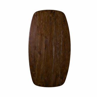 LABEL51 Eetkamertafel Tafelblad Deens Ovaal - Espresso - Mangohout - 180 cm - Deens Ovaal