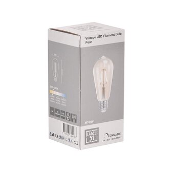 LABEL51 Lichtbronnen Kooldraadlamp - Helder glas - - Peer