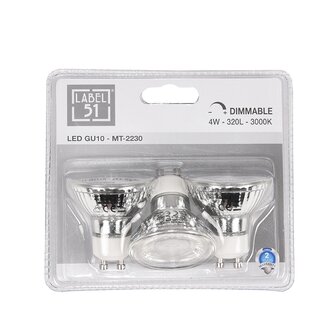 LABEL51 Lichtbronnen GU10 - Helder glas - - One Size