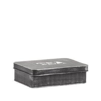 LABEL51 Keukenaccessoires Theedoos - Antiek Zwart - Metaal - One Size