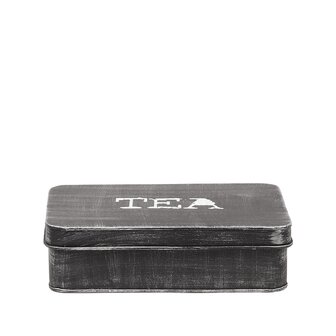 LABEL51 Keukenaccessoires Theedoos - Antiek Zwart - Metaal - One Size