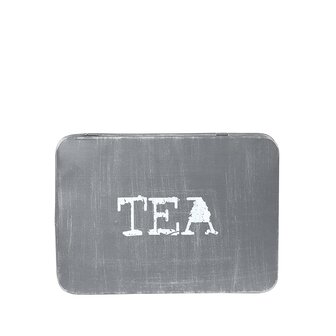 LABEL51 Keukenaccessoires Theedoos - Antiek Grijs - Metaal - One Size