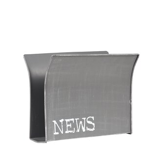 LABEL51 Woondecoratie Magazinehouder - Antiek Grijs - Metaal - One Size