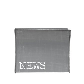 LABEL51 Woondecoratie Magazinehouder - Antiek Grijs - Metaal - One Size