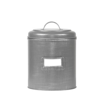 LABEL51 Opbergdozen en manden Opbergblik - Antiek Grijs - Metaal - XL