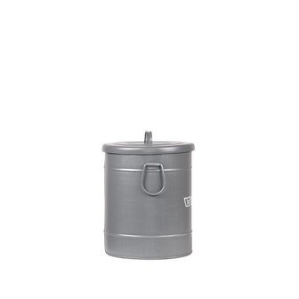 LABEL51 Opbergdozen en manden Wasmand - Antiek Grijs - Metaal - S