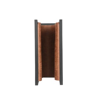 LABEL51 Woondecoratie Magazinehouder - Cognac - Leder - One Size