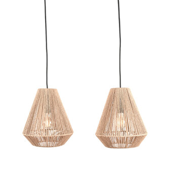 LABEL51 Hanglampen Ibiza - Naturel - Jute - 2-Lichts