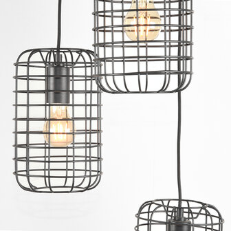 LABEL51 Hanglampen Solido - Zwart - Metaal - 3-Lichts