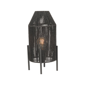 LABEL51 Tafellampen Ibiza - Zwart - Jute - 1-Lichts
