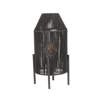 LABEL51 Tafellampen Ibiza - Zwart - Jute - 1-Lichts
