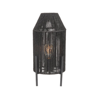 LABEL51 Tafellampen Ibiza - Zwart - Jute - 1-Lichts